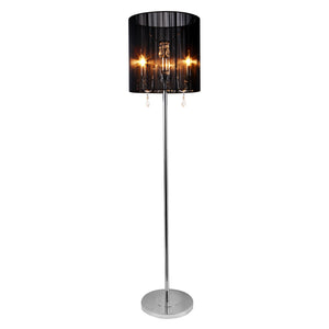 [lux.pro]® Elegant golvlampa - Fabrica (3 x E14) - 42W - krom / svart