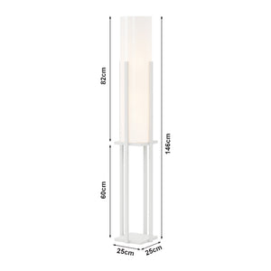 Golvlampa Gisborne med hylla i olika färger[lux.pro]
