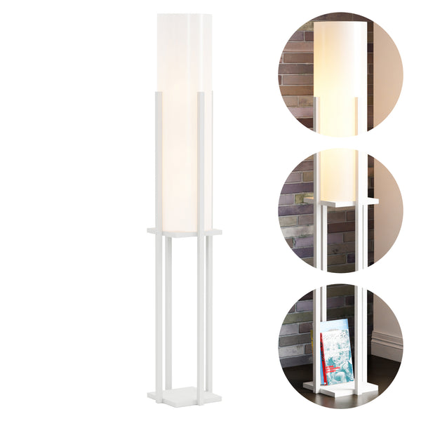 Golvlampa Gisborne med hylla i olika färger[lux.pro]