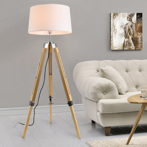 Golvlampa Karlsbad 145cm trä metall textil [lux.pro] välj modell