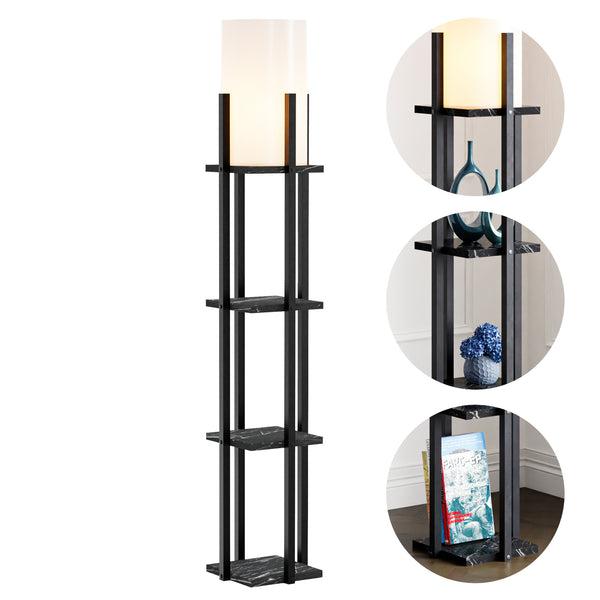 Stourbridge golvlampa med hyllor i olika färger[lux.pro]