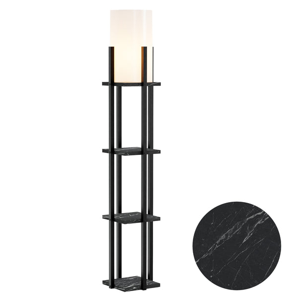 Stourbridge golvlampa med hyllor i olika färger[lux.pro]