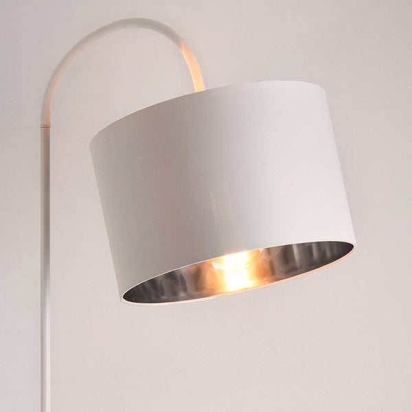 Golvlampa Toledo-höjd: 173cm-Ø lampskärm: 35cm-metall-textil-1 x E27, max.60W-i olika färger