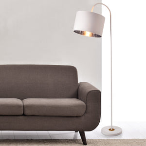 Golvlampa Toledo-höjd: 173cm-Ø lampskärm: 35cm-metall-textil-1 x E27, max.60W-i olika färger