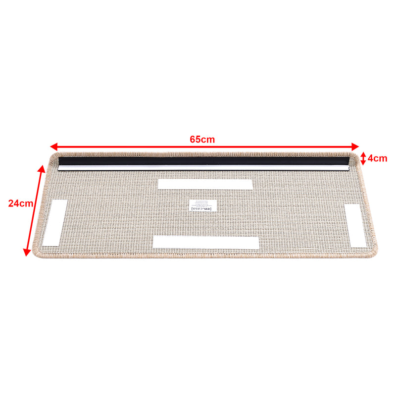 Måttskiss Trappstegsmatta set om 15 självhäftande 65x24 cm [en.casa] välj modell