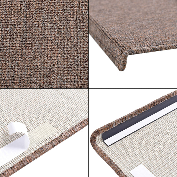 Trappstegsmatta set om 15 självhäftande 65x24 cm [en.casa] välj modell