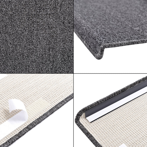 Trappstegsmatta set om 15 självhäftande 65x24 cm [en.casa] välj modell