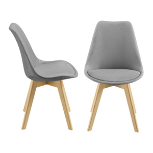 Matstol Frederikstad set om 2 bok textil [en.casa] välj modell