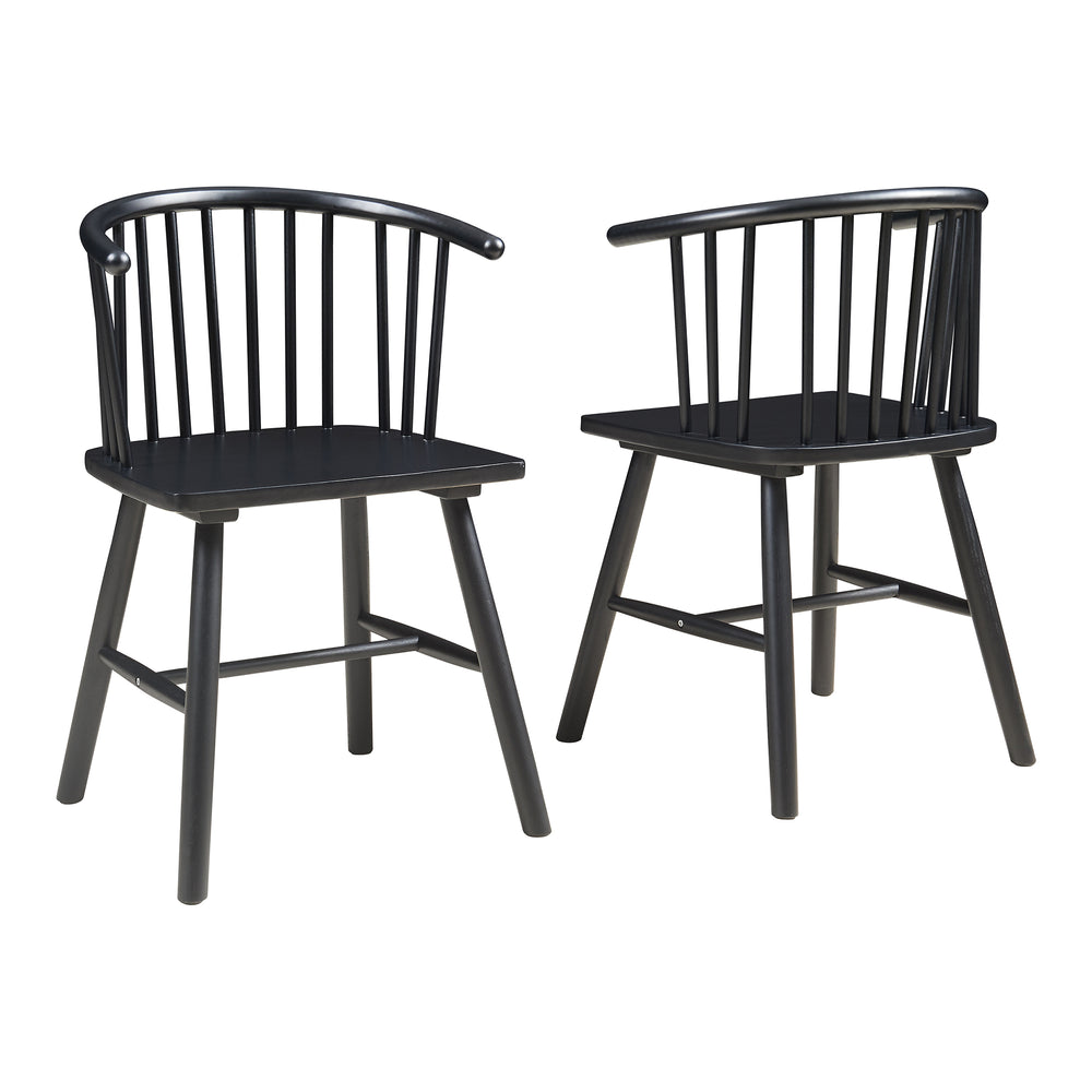 Matgruppsstol Stami 2-pack trä [en.casa]