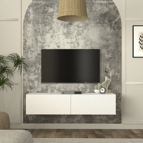 TV-bänk Verpsboga 135x31,5x30 cm [en.casa]