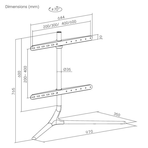 TV-bänk Ystad 76,5x97x35cm [pro.tec]