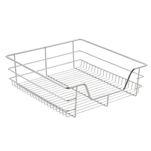 Trådback med teleskopiska utdragsskenor set om 2 förkromad metall silver [en.casa] välj modell