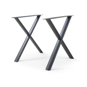Bordstativ Klixjö 2-pack Stål 72x70x10 cm Svart [en.casa]