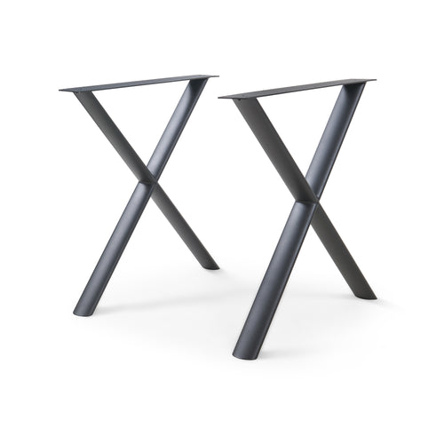 Bordstativ Klixjö 2-pack Stål 72x70x10 cm Svart [en.casa]