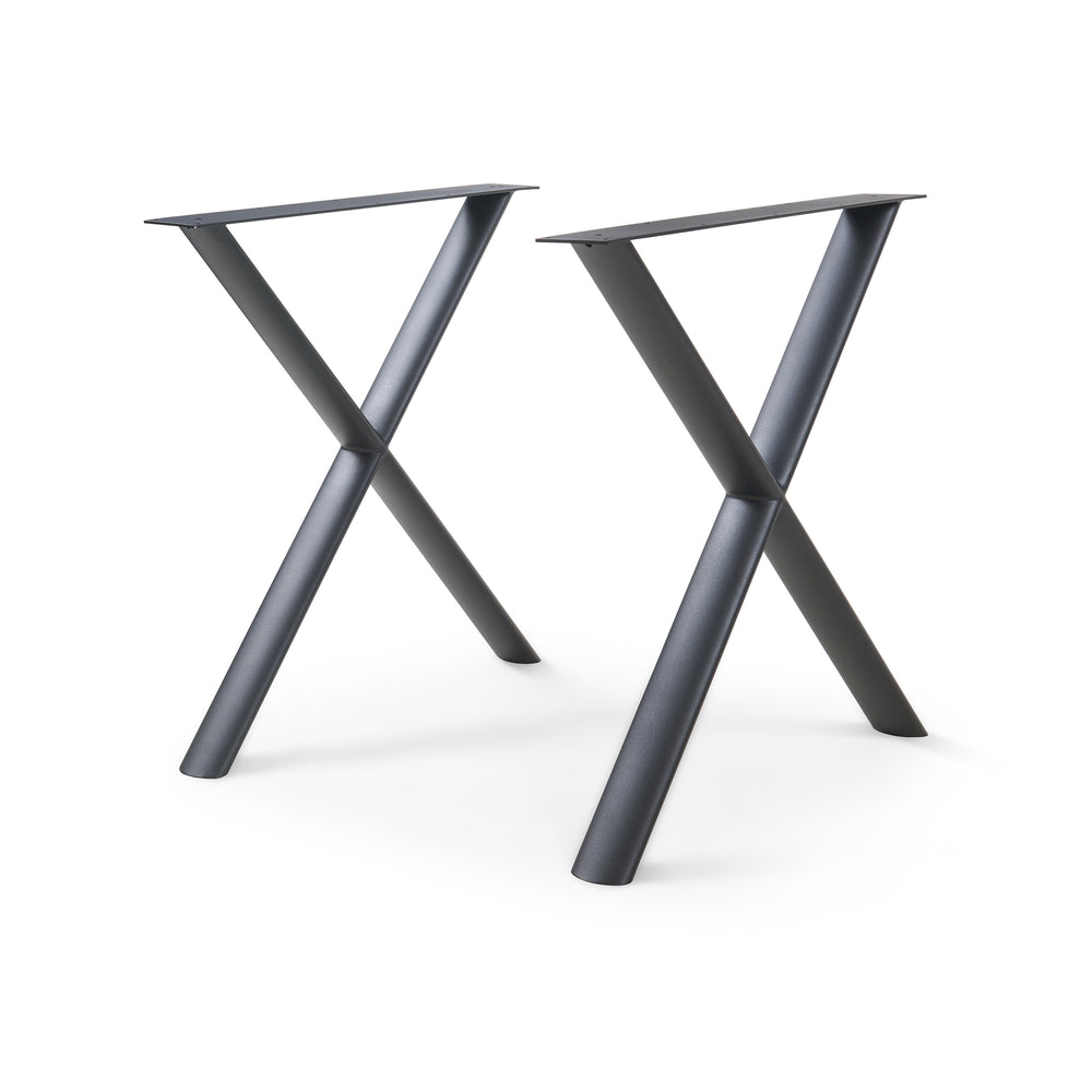 Bordstativ Klixjö 2-pack Stål 72x70x10 cm Svart [en.casa]