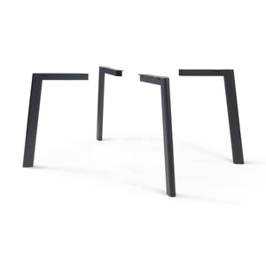 Bordsben Hostang 4-pack - Set 50x8x71 cm Svart [en.casa] - premiumXL