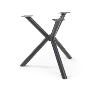 Bordstativ Viserinna stål 94,5x94,5x73 cm svart [en.casa] - premiumXL