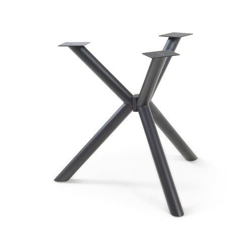 Bordstativ Viserinna stål 94,5x94,5x73 cm svart [en.casa] - premiumXL