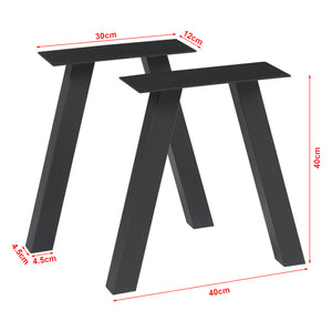Bordställ 2-pack Höströ Svart [en.casa]