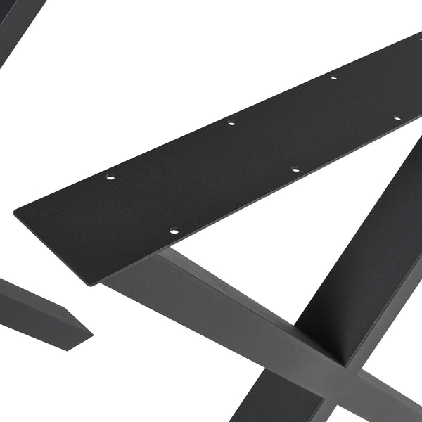 Bordstativ 2-pack Maribo Svart [en.casa]