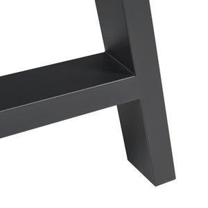 Bordstativ 2-pack Eschau stål svart [en.casa]