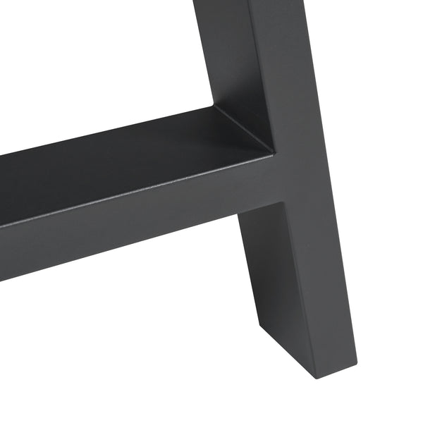 Bordstativ 2-pack Eschau stål svart [en.casa]