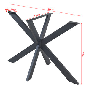 Bordsben Oberau pulverlackerat stål stjärnformad [en.casa]