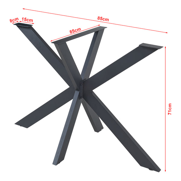 Bordsben Oberau pulverlackerat stål stjärnformad [en.casa]