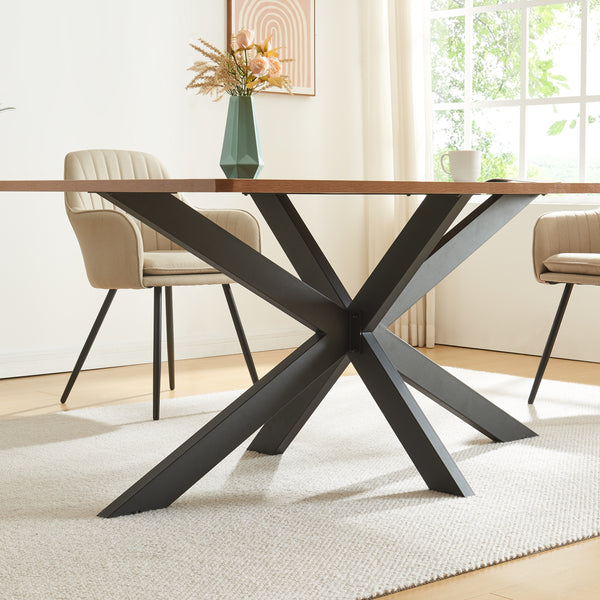 Bordsben Oberau pulverlackerat stål stjärnformad [en.casa]