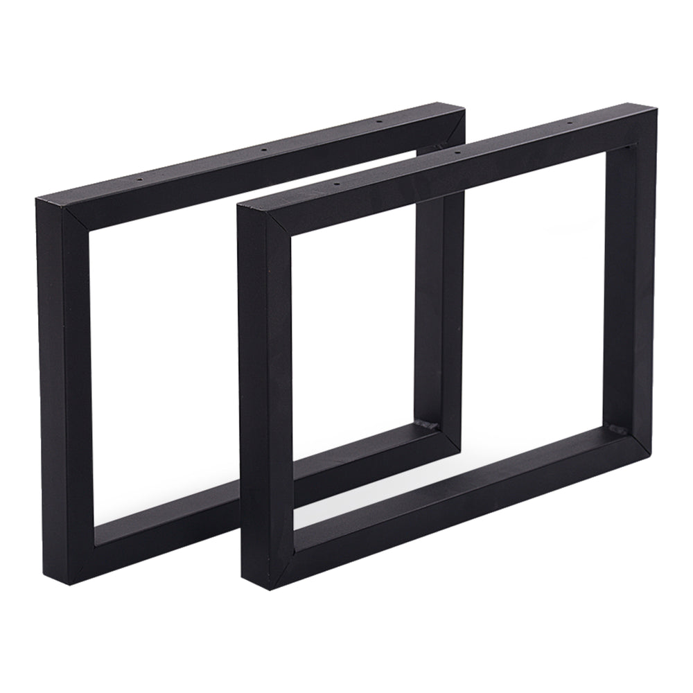 Bordstativ Lunderskov 2-pack - Stål 35x50cm Svart [en.casa] - premiumXL