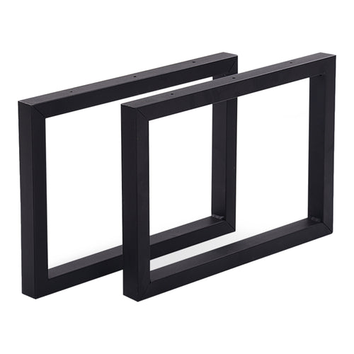 Bordstativ Lunderskov 2-pack - Stål 35x50cm Svart [en.casa] - premiumXL