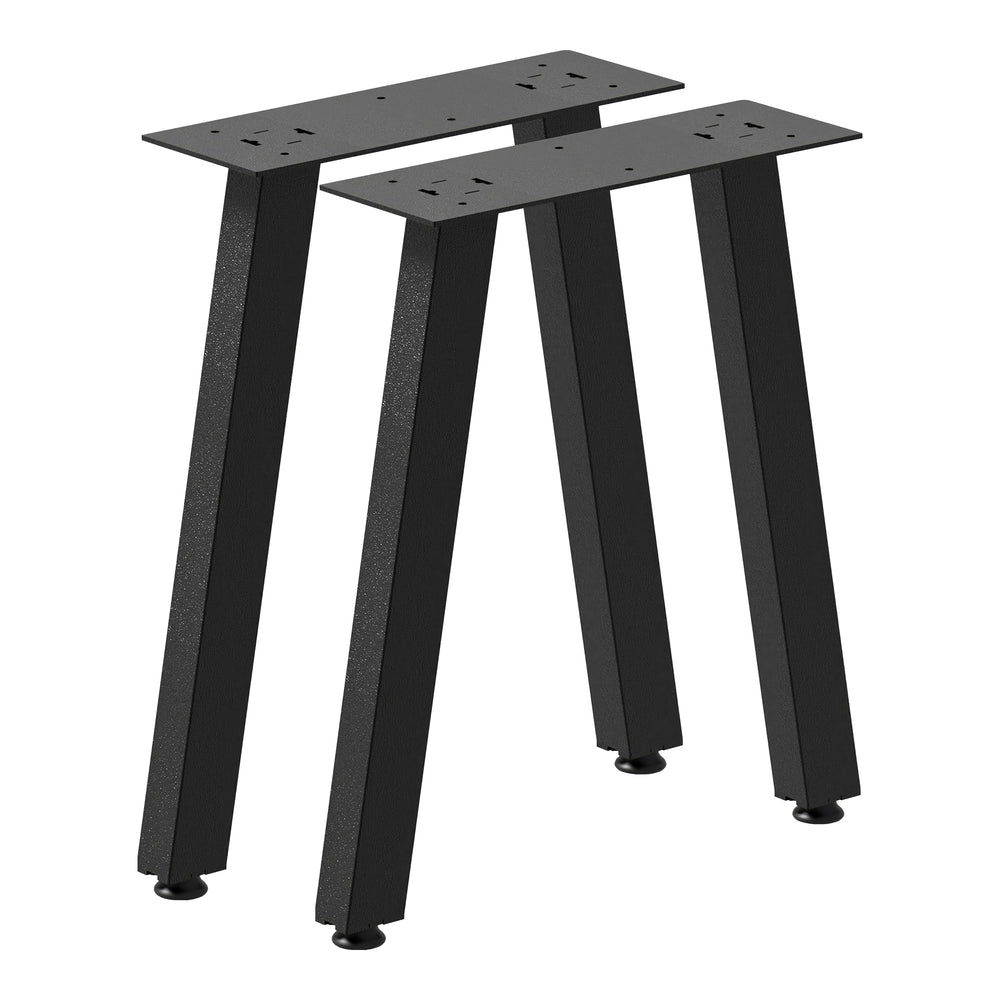 Bordstativ Mariager 2-set - Stål 40x37,5 cm Svart [en.casa] - premiumXL