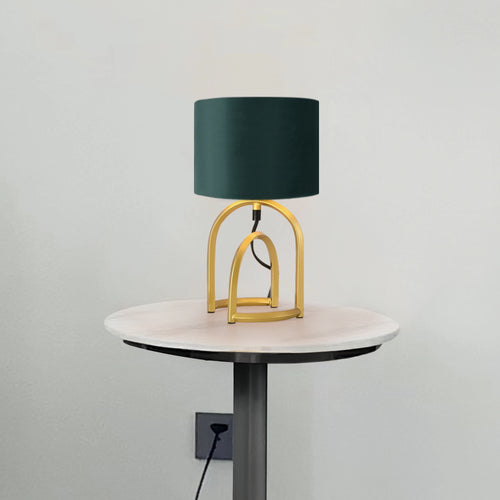 Bordslampa Smethwick 33,5xØ18 cm guld mörkgrön [lux.pro]