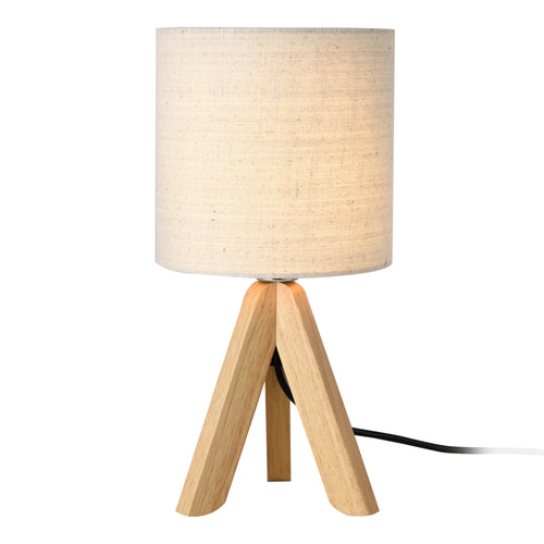 Bordslampa Koblenz E14 Max. 40W med träfötter Beige lux.pro - premiumXL