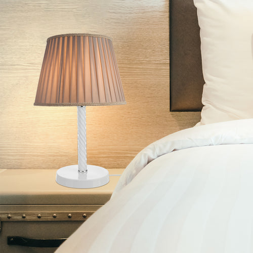 Bordslampa Kilbride E27 metall glas textil i olika färger [lux.pro] - premiumXL