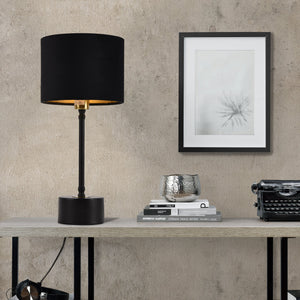 Bordslampa Deventer 39x18cm koppar/svart metall/flanell i olika färger [lux.pro]