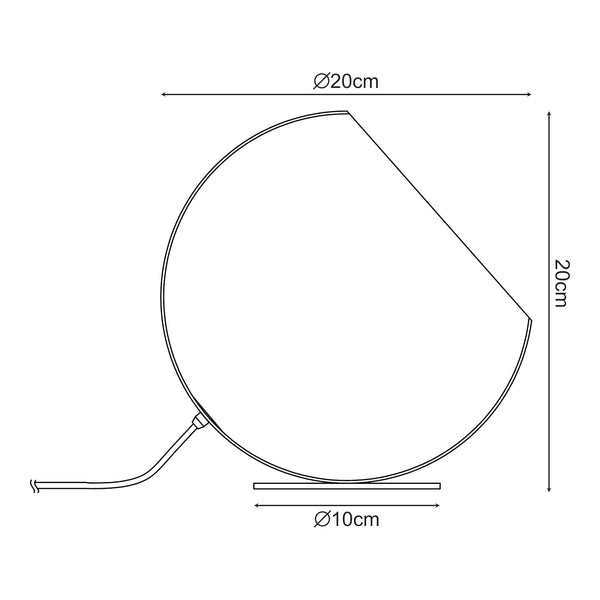 Bordslampa Lukkodso 1xE27 Ø20x20 cm Metall [lux.pro]