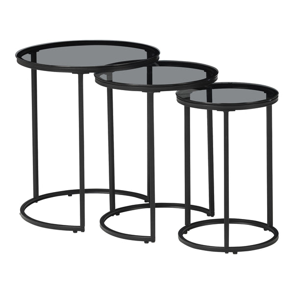 Soffbord Kyyjärvi set om 3 rund glas [en.casa] välj modell