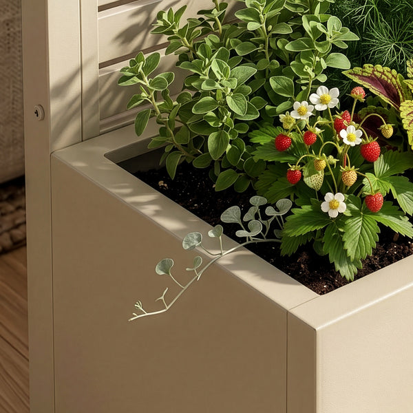 Avdelare Nodepp med blomlåda i stål [casa.pro]