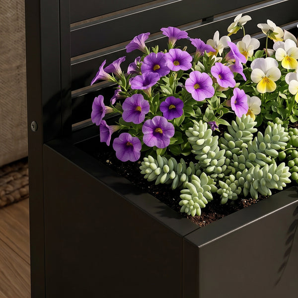 Avdelare Nodepp med blomlåda i stål [casa.pro]