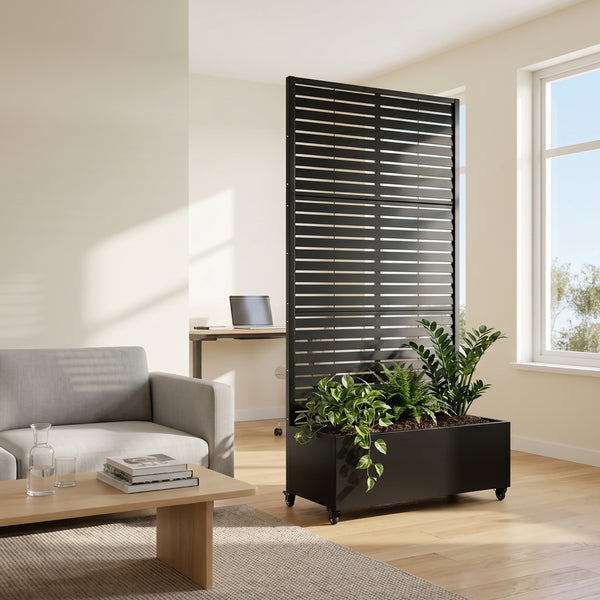 Avdelare Nodepp med blomlåda i stål [casa.pro]