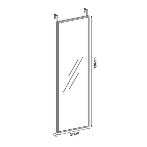 Dörrspegel Lesina Aluminiumram 120x37cm [en.casa]