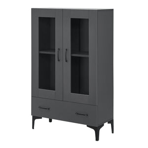 Vitrinskåp Søndersø 70x31x115cm i olika färger [en.casa]
