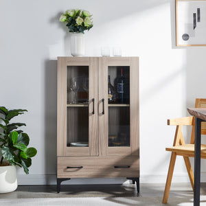 Vitrinskåp Søndersø 70x31x115cm i olika färger [en.casa]