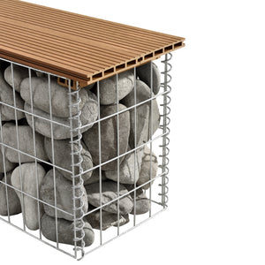 WPC Gabionbänk Stenkorg 100x30x45cm [pro.tec] välj modell