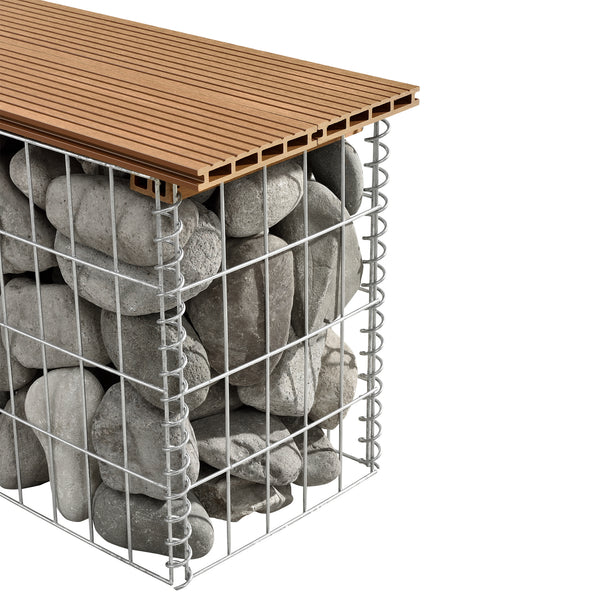 WPC Gabionbänk Stenkorg 100x30x45cm [pro.tec] välj modell