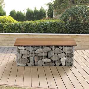 WPC Gabionbänk Stenkorg 100x30x45cm [pro.tec] välj modell