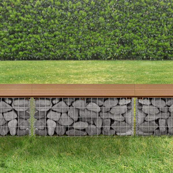 WPC Gabionbänk Stenkorg 100x30x45cm [pro.tec] välj modell