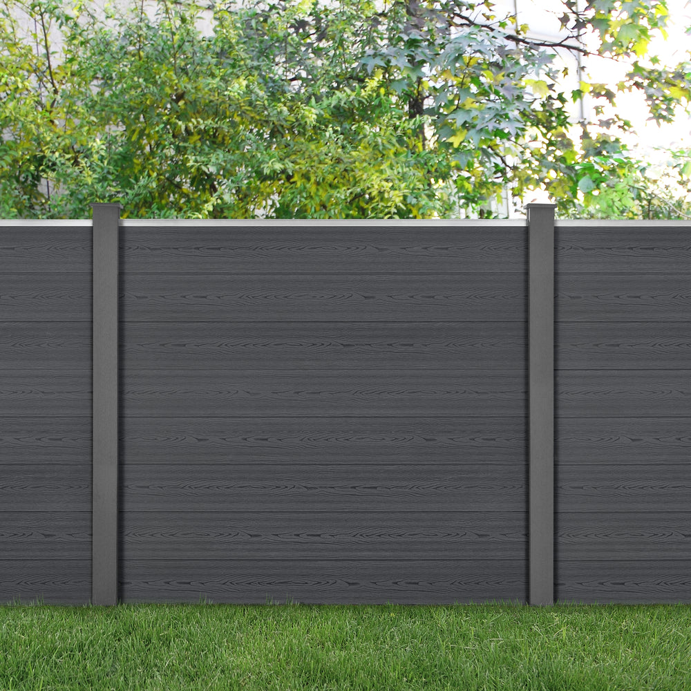 Trädgårdsstaket Pinto i olika storlekar Grå ny.trä - premiumXL