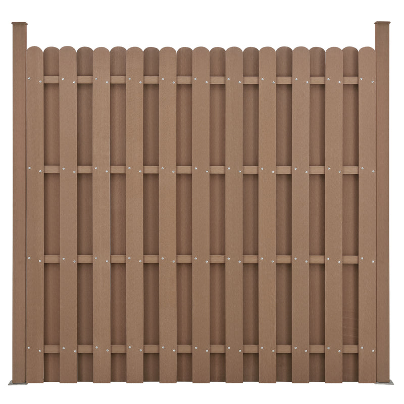 Måttskiss Staket med stolpe WPC 180x180cm [neu.holz] välj modell